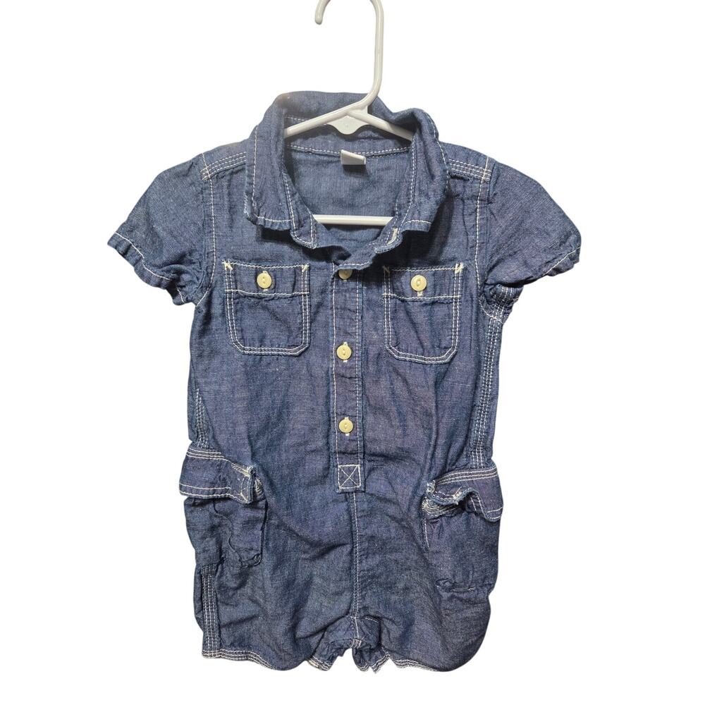 Denim Utility Romper - babyGAP - 12-18mo